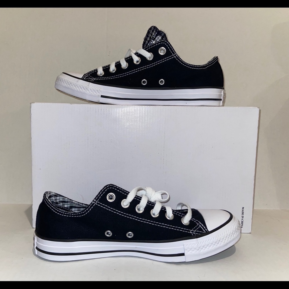 Converse Black & White Low-Top Canvas Sneakers